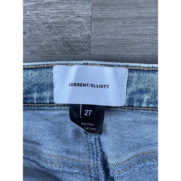 Current Elliott Patch Pocket Skinny Jeans Size 27 High Rise Light Stone - Picture 4 of 5